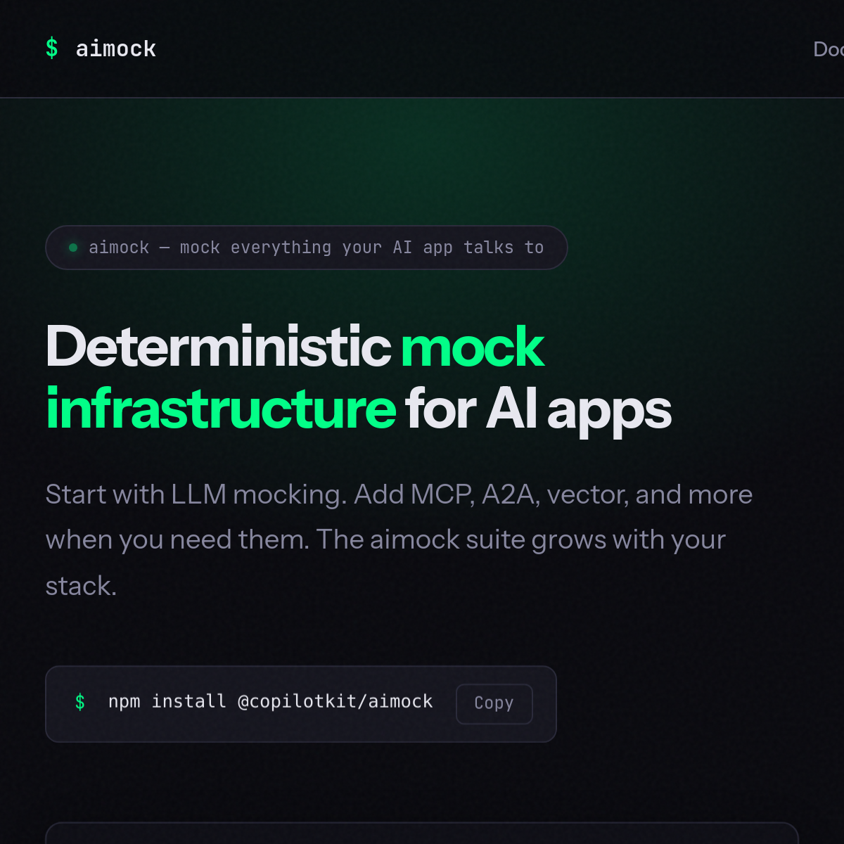 AIMock | AI 应用确定性测试框架