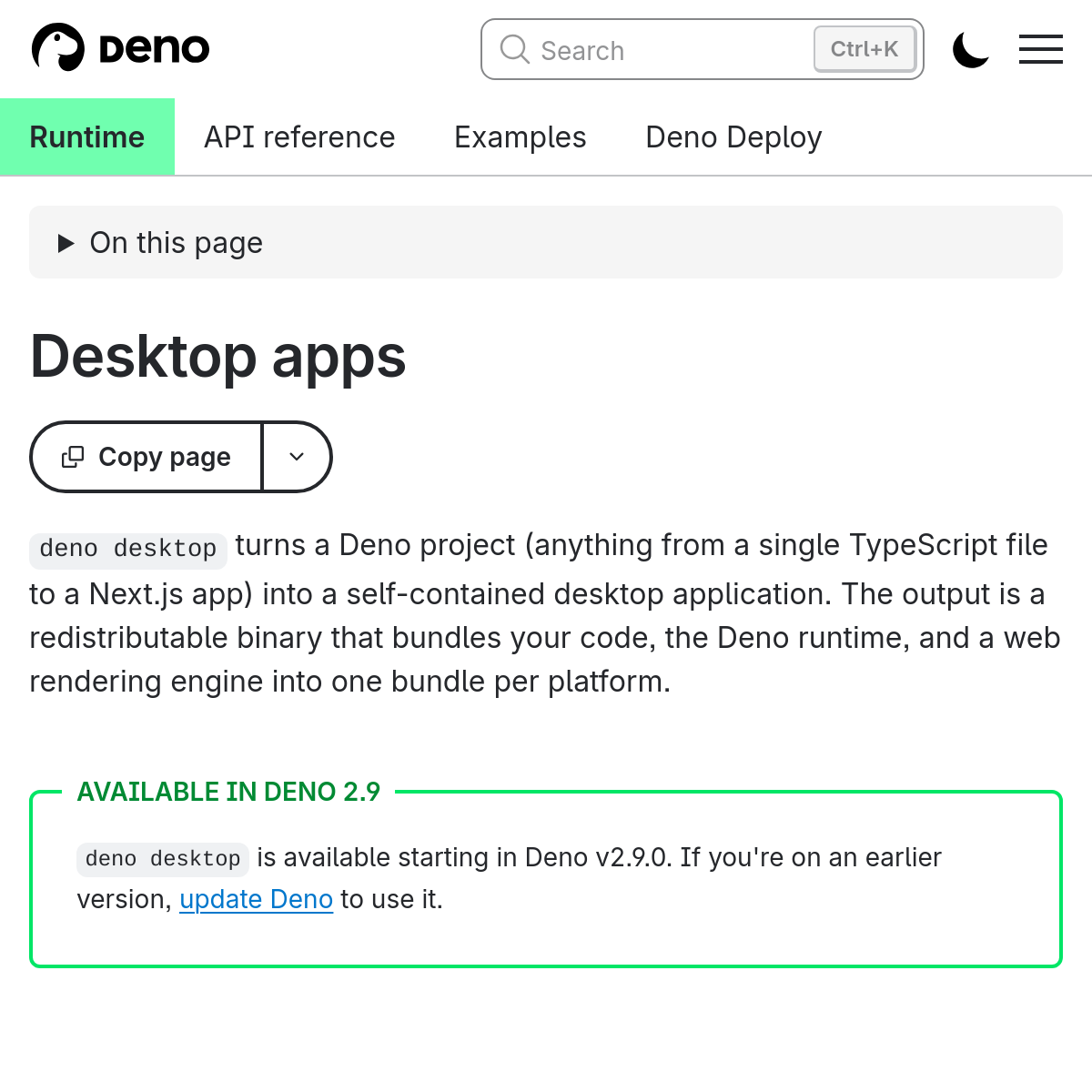 Deno Desktop | Web 应用一键打包桌面端