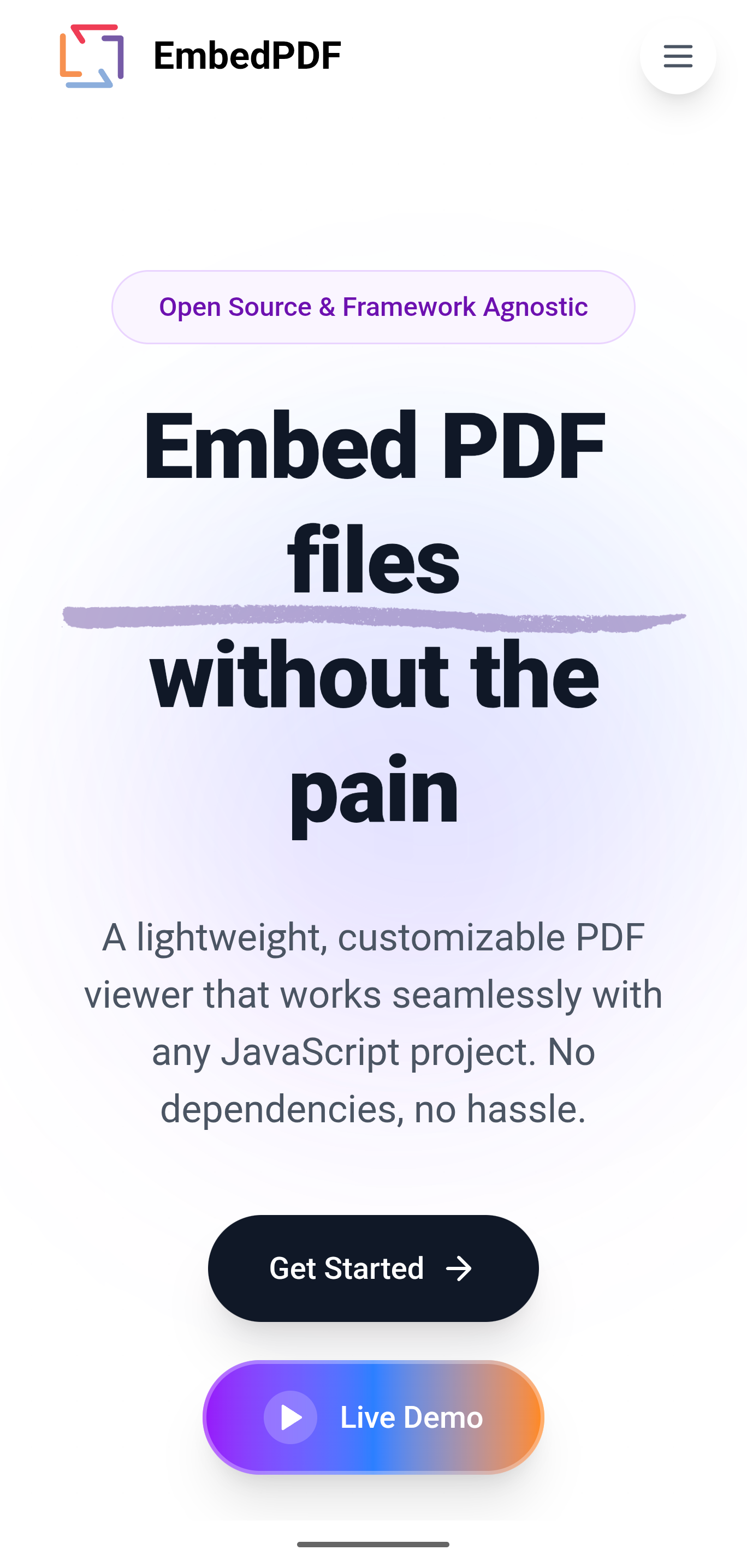 EmbedPDF | JS PDF 查看器
