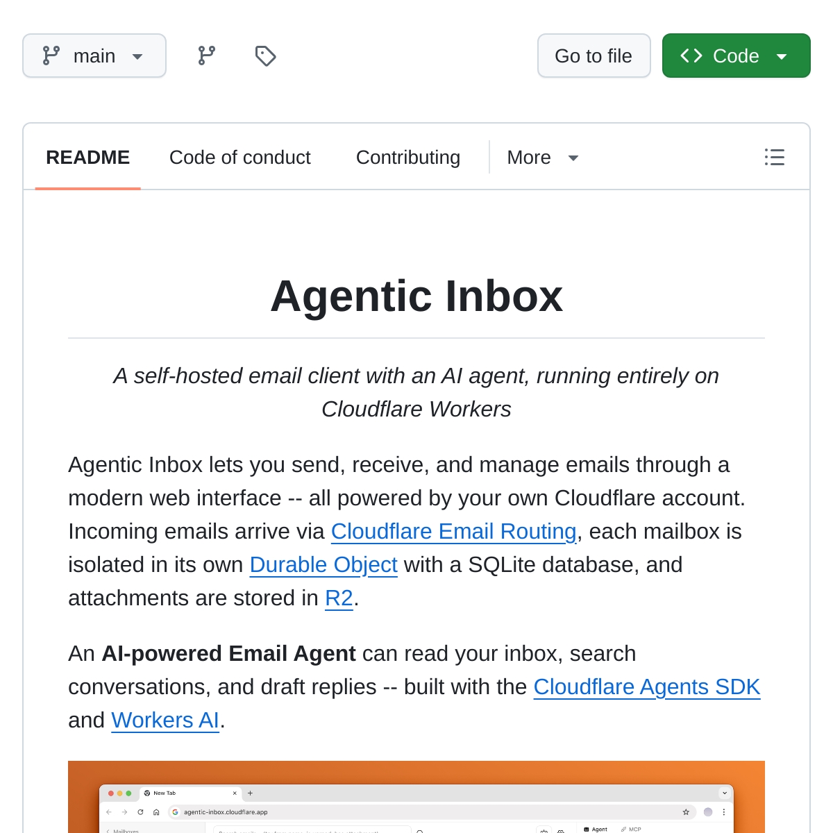 Agentic Inbox | Cloudflare 的 AI 邮件客户端