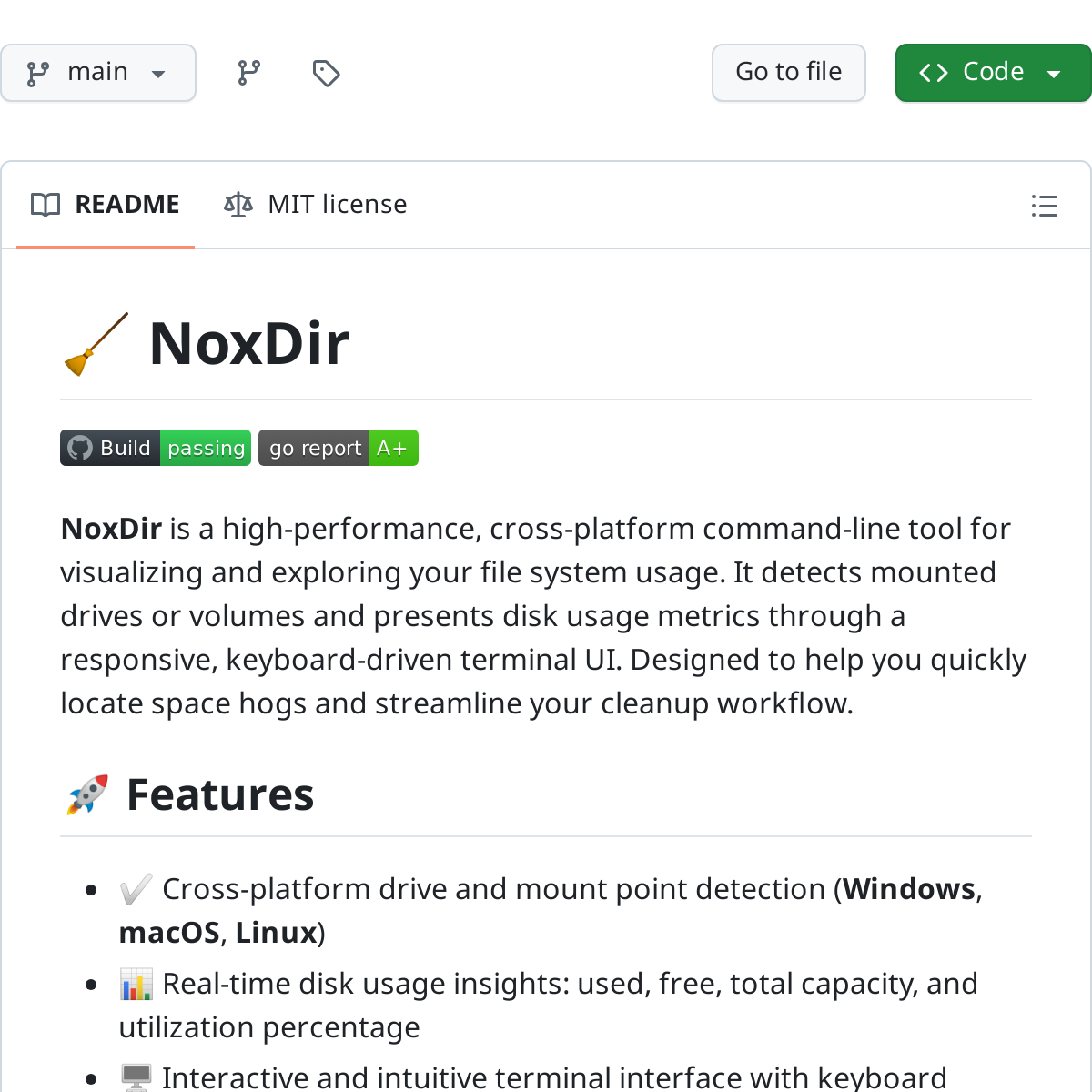 NoxDir | 查看文件系统使用情况