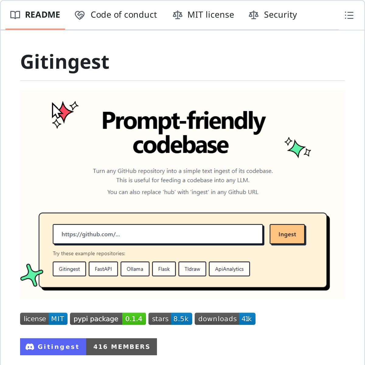 GitIngest | 将Github 仓库转为单个文本文件