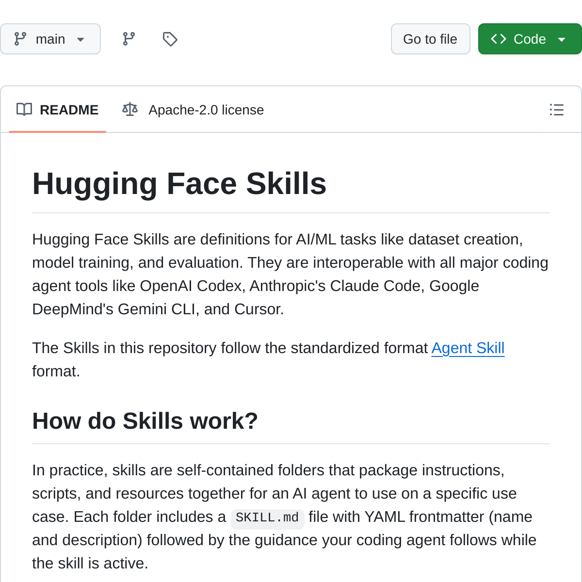 Hugging Face Skills | Hugging Face 技能库