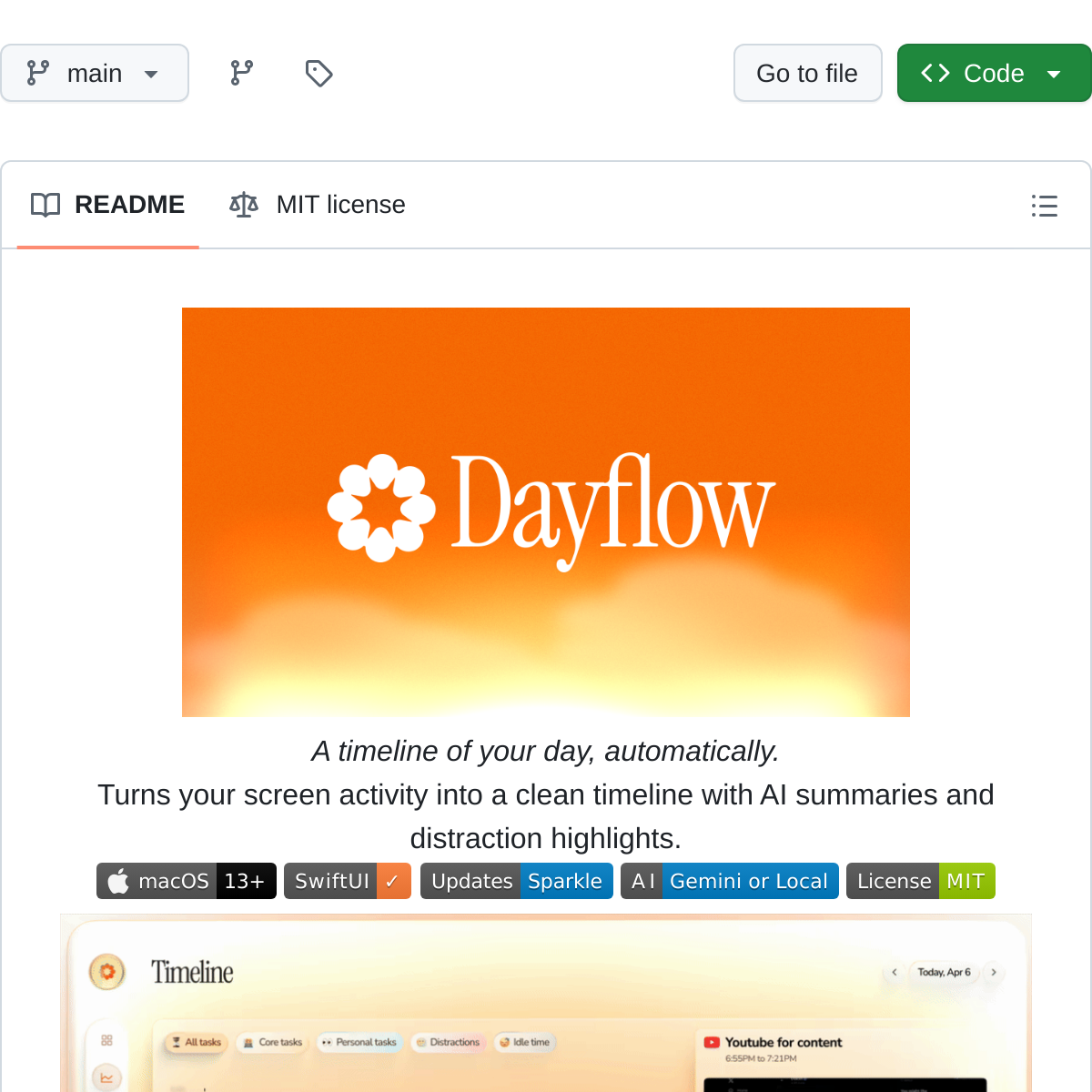Dayflow | 自动生成活动时间线