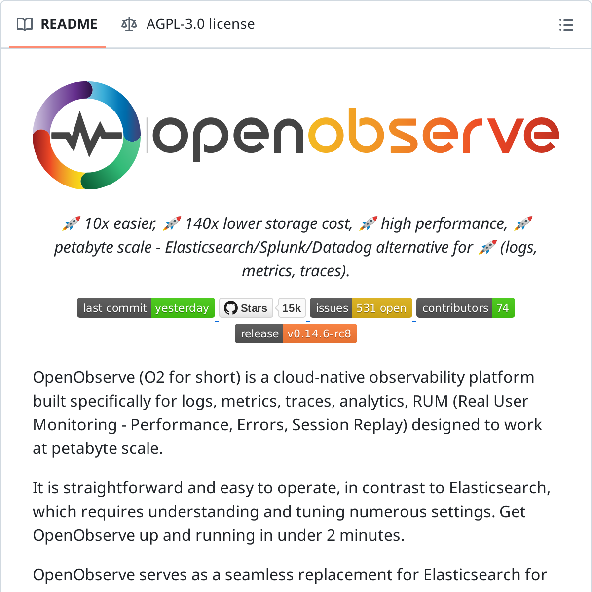 OpenObserve | 轻量级可观测性工具