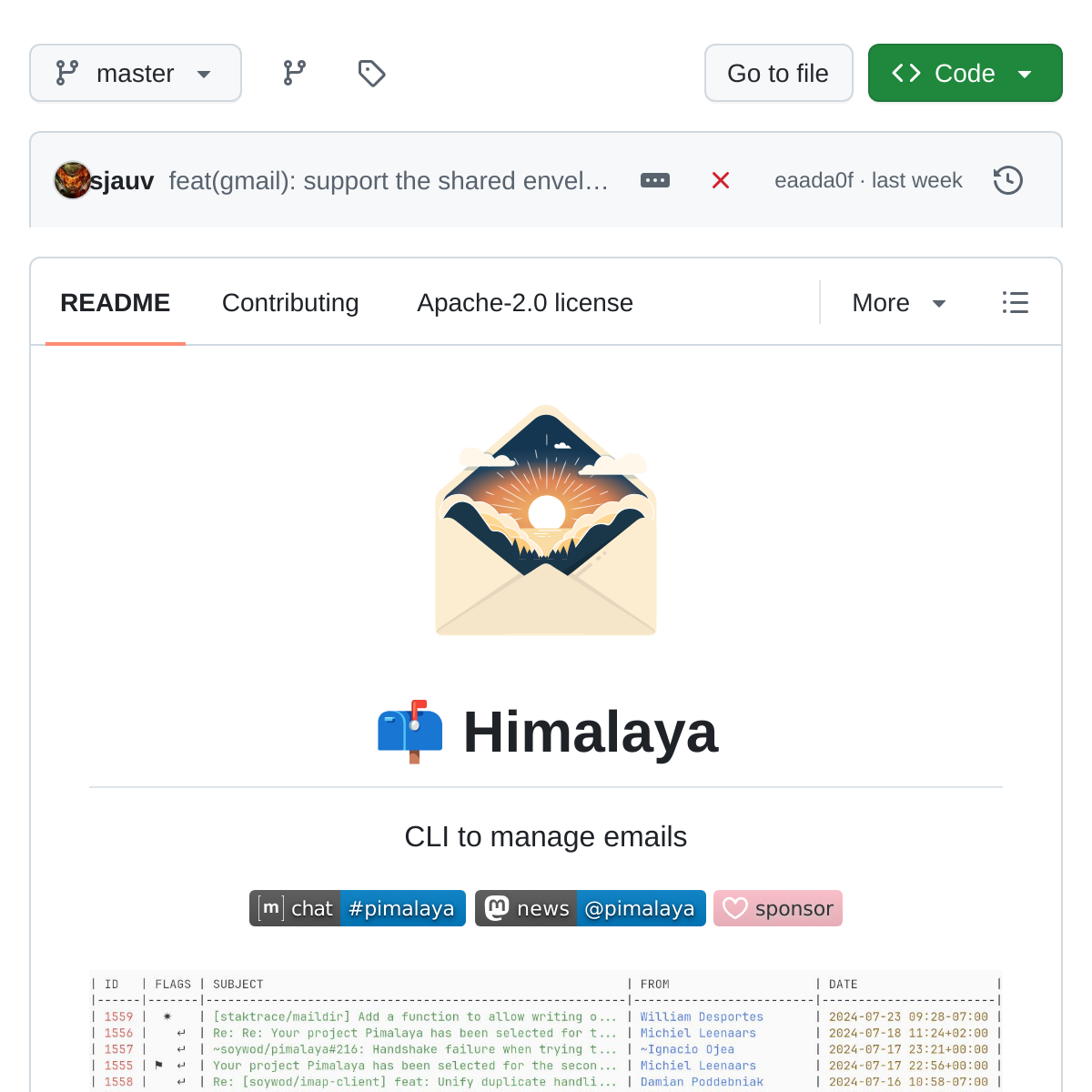 Himalaya | 命令行邮件客户端