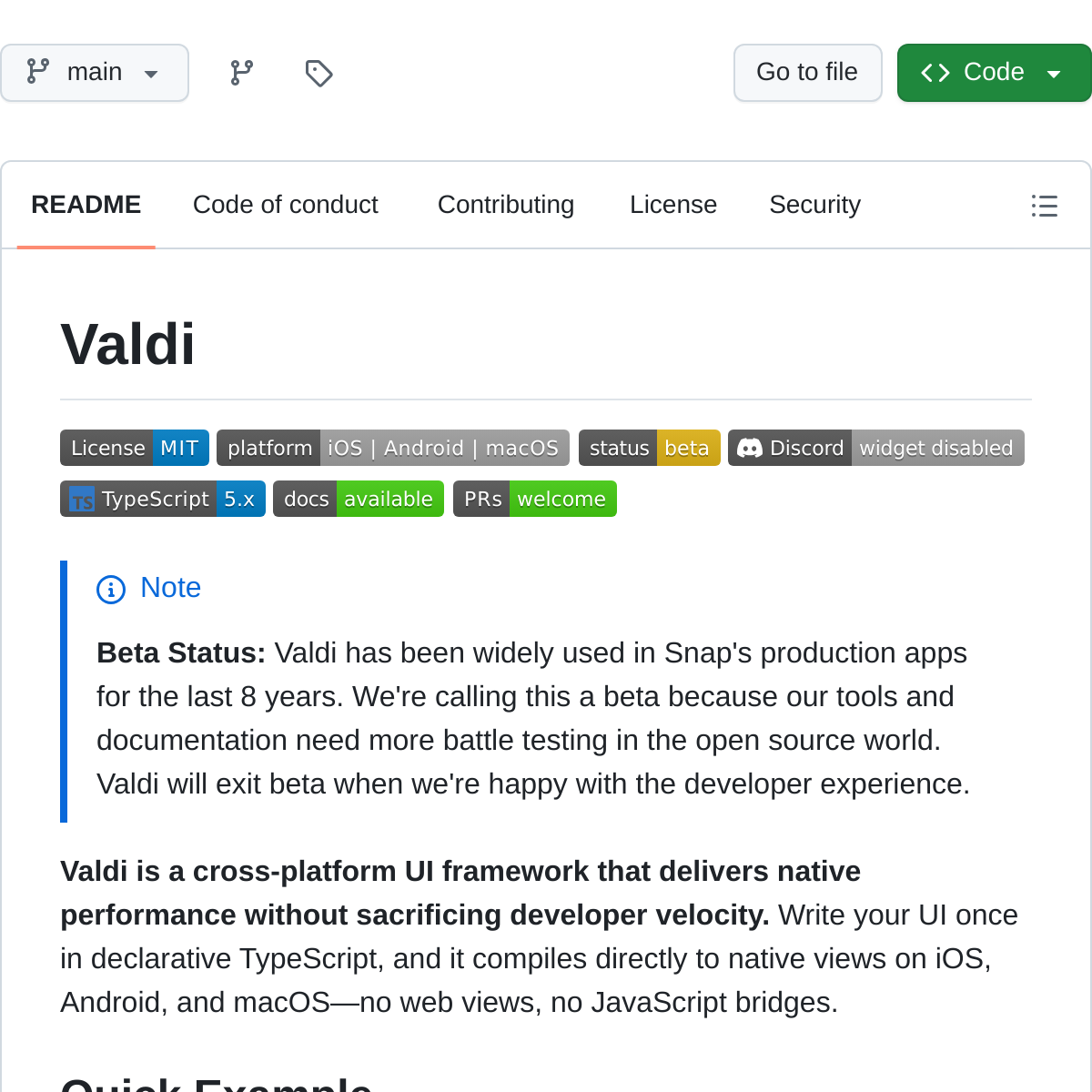 Valdi | Snapchat 开源跨平台框架