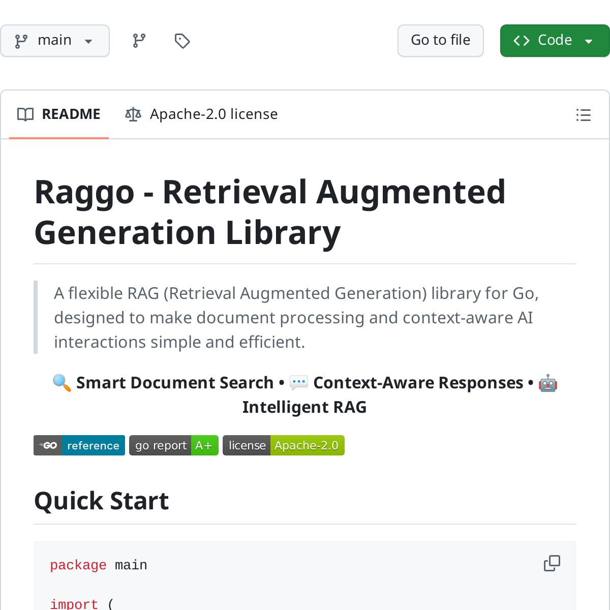 Raggo | Go 实现的轻量级 RAG 库