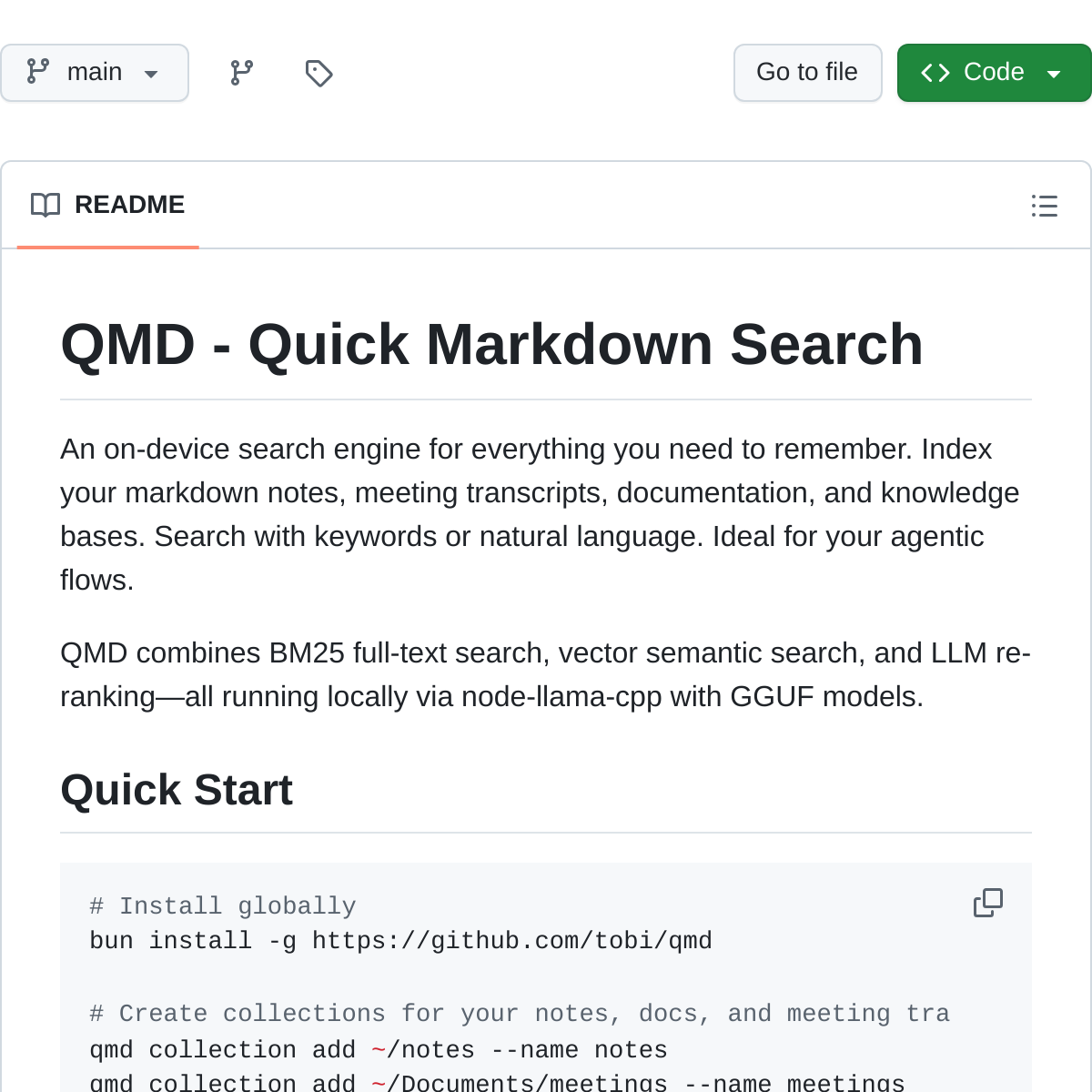 QMD | 本地知识库搜索新选择