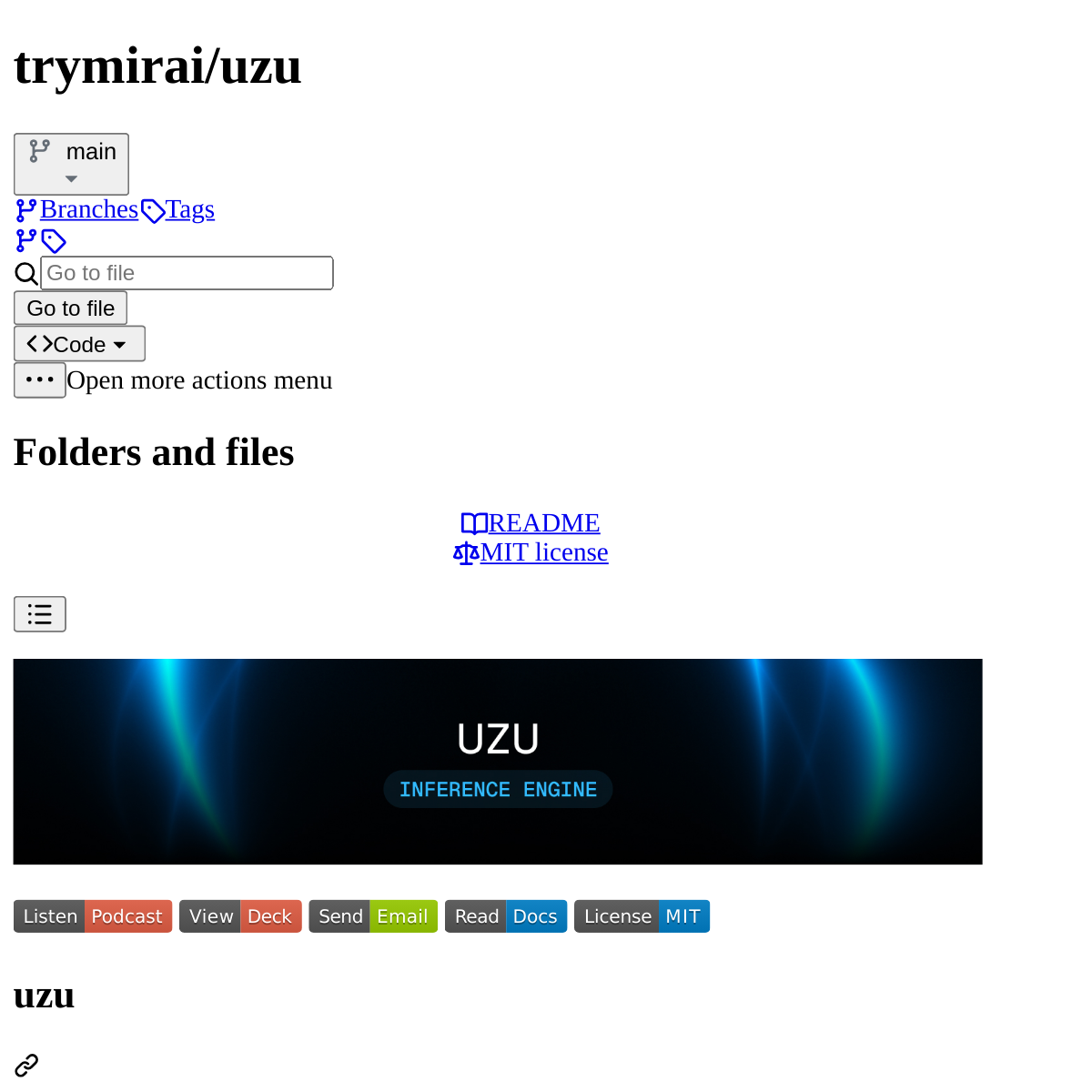 Uzu | Apple 芯片高性能推理引擎