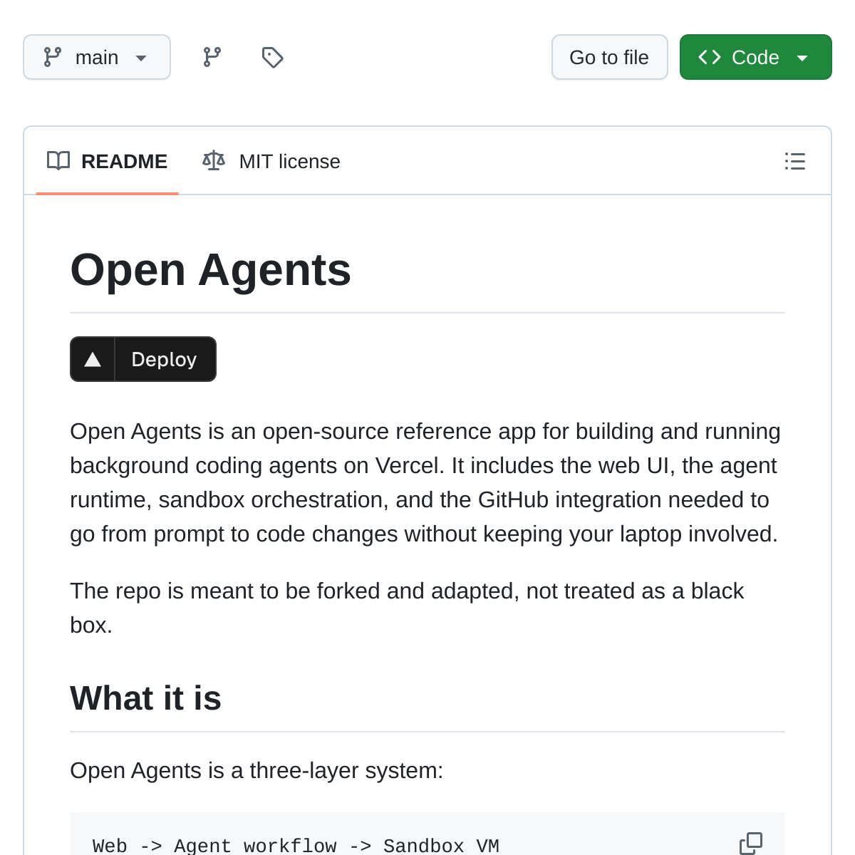 Open Agents | Vercel 编程 Agent 参考实现