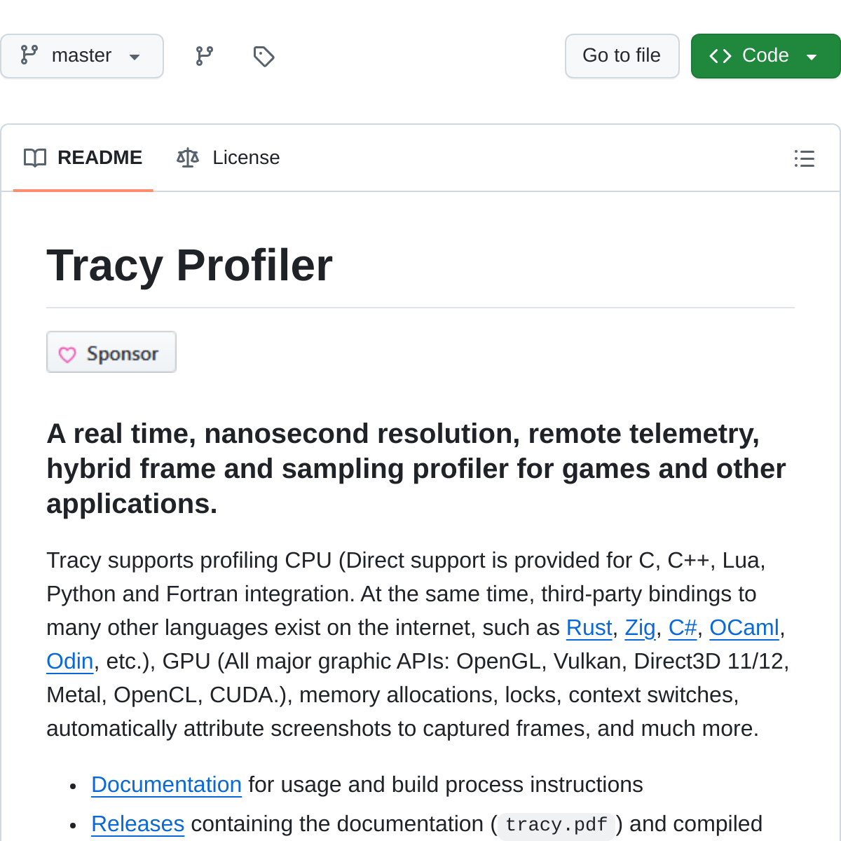 Tracy | 纳秒级的性能显微镜