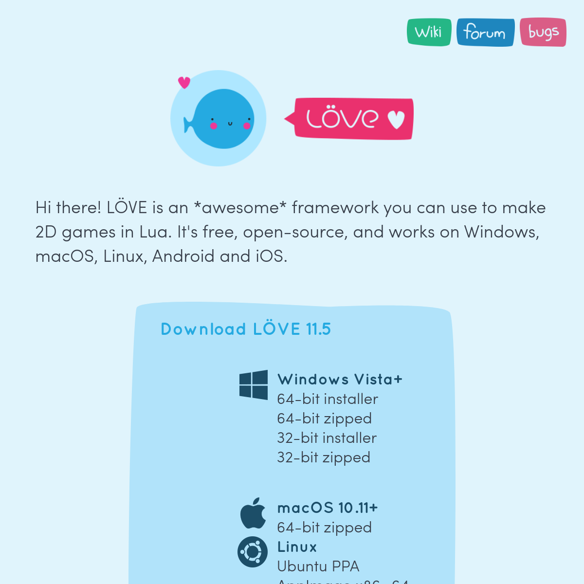 LÖVE | 轻量级2D游戏框架