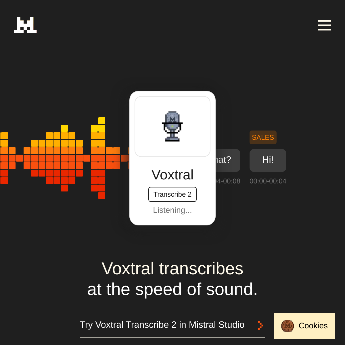 Voxtral Transcribe 2 | 语音识别新模型