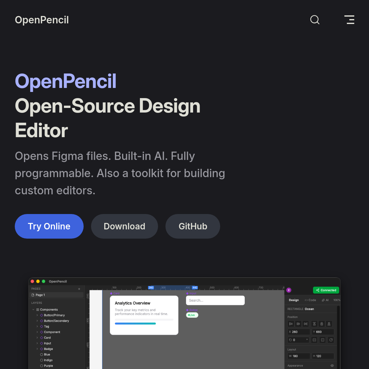 OpenPencil | 开源本地化设计编辑器