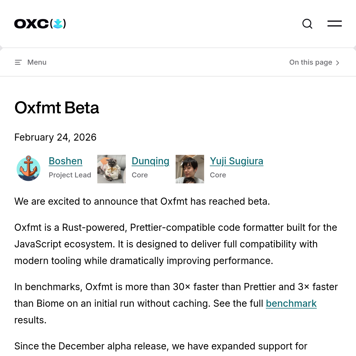 Oxfmt Beta | 30 倍速的 Rust 版 Prettier 来了