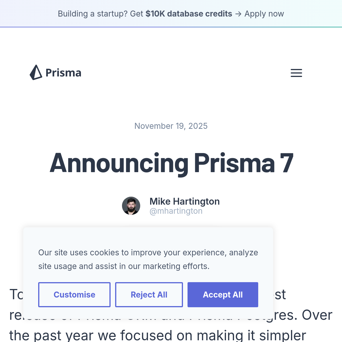 Prisma 7 | 告别Rust重构成功