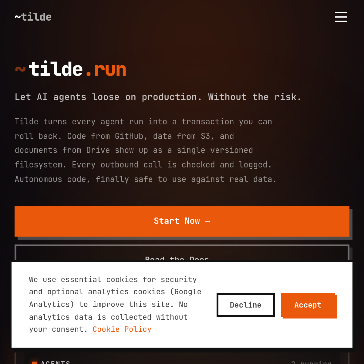Tilde | Agent 的事务性沙箱
