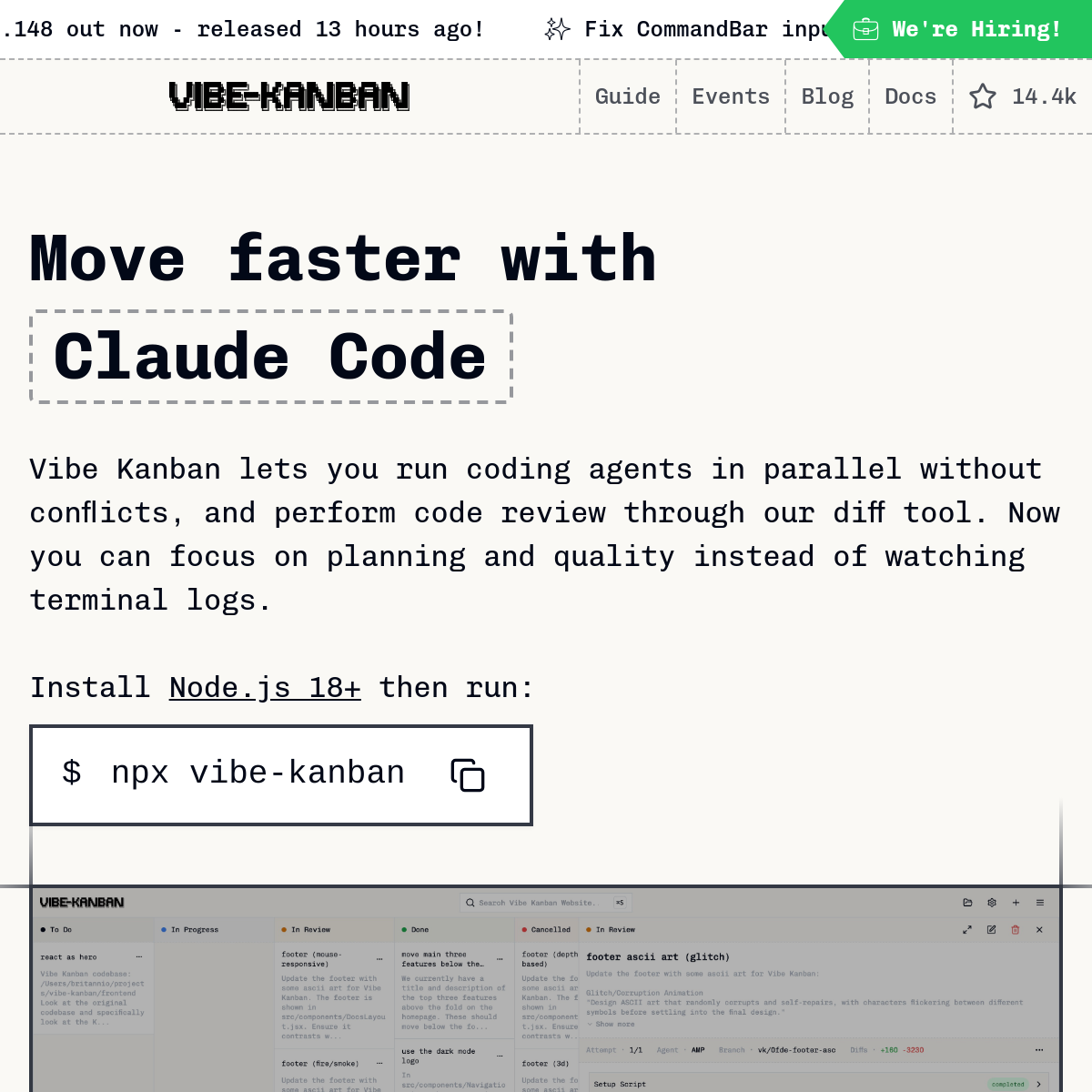 Vibe Kanban | Agent 统一指挥中枢