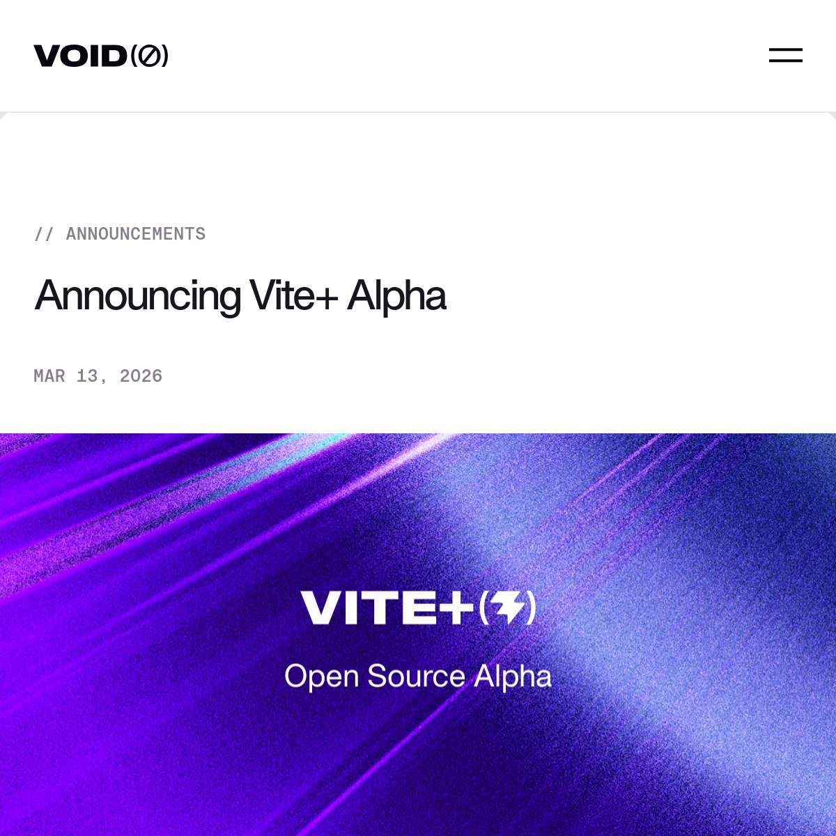 Vite+ | 统一前端工具链