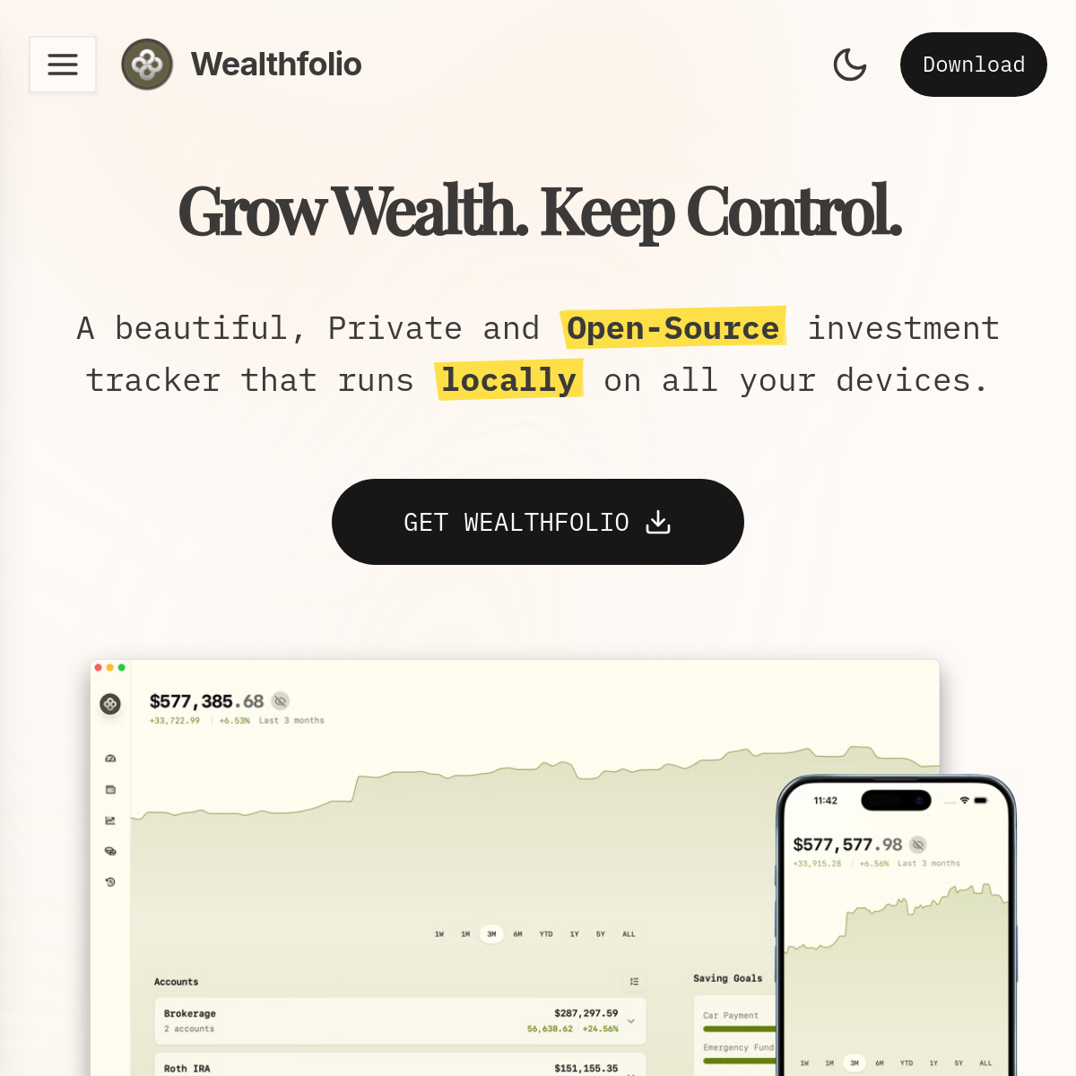Wealthfolio | 开源离线私人投资管家