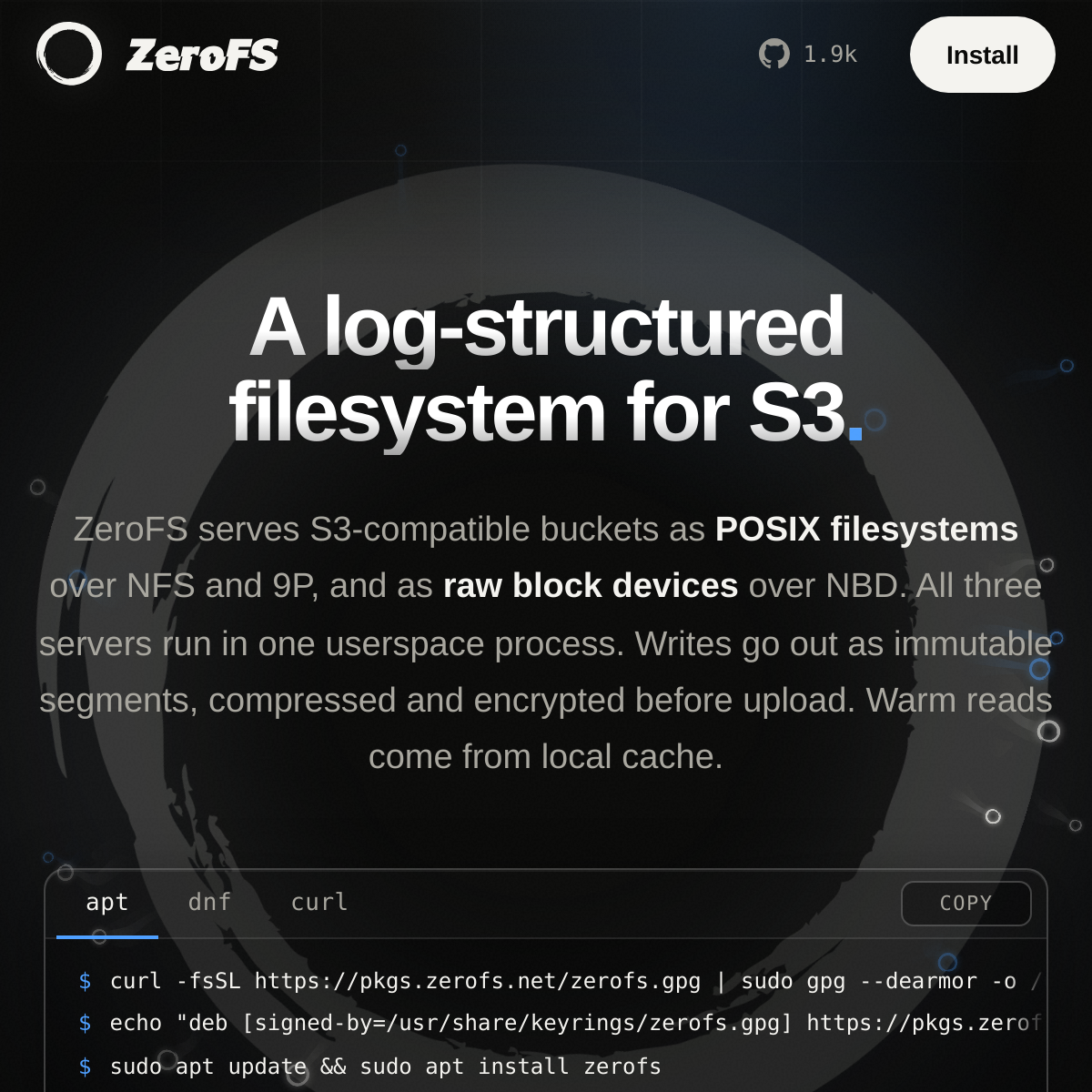 ZeroFS | S3 变身本地文件系统